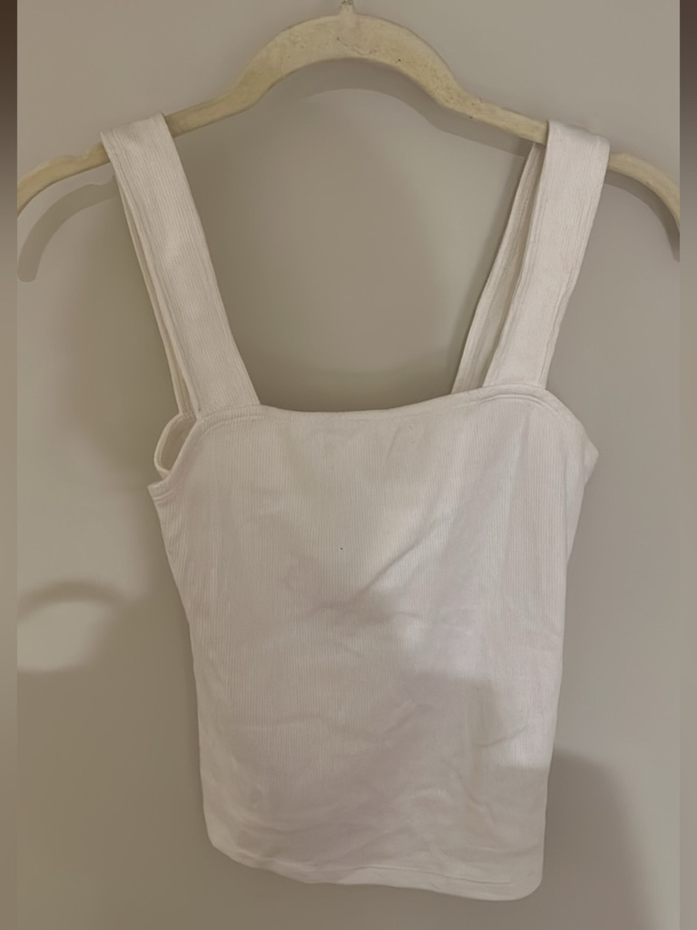 Abercrombie & Fitch white ribbed crop top M